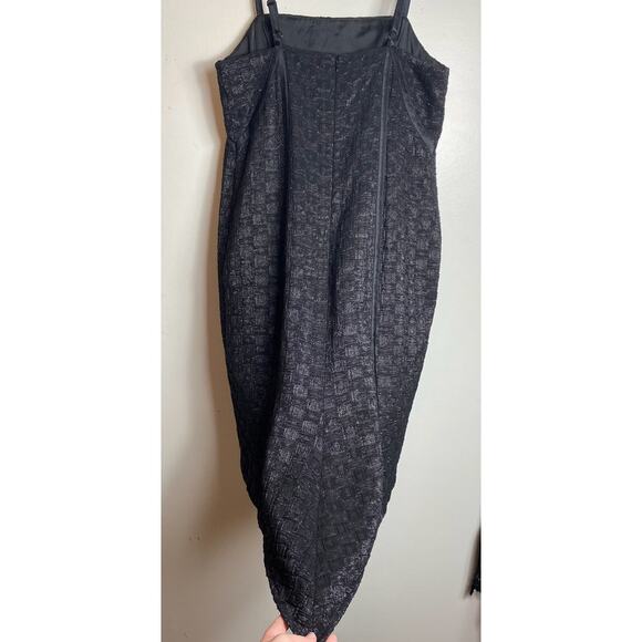 ISABEL TOLEDO DRESS 16 LANE BRYANT BLACK METALLIC DECO SEAMED FISHTAIL - Picture 12 of 12